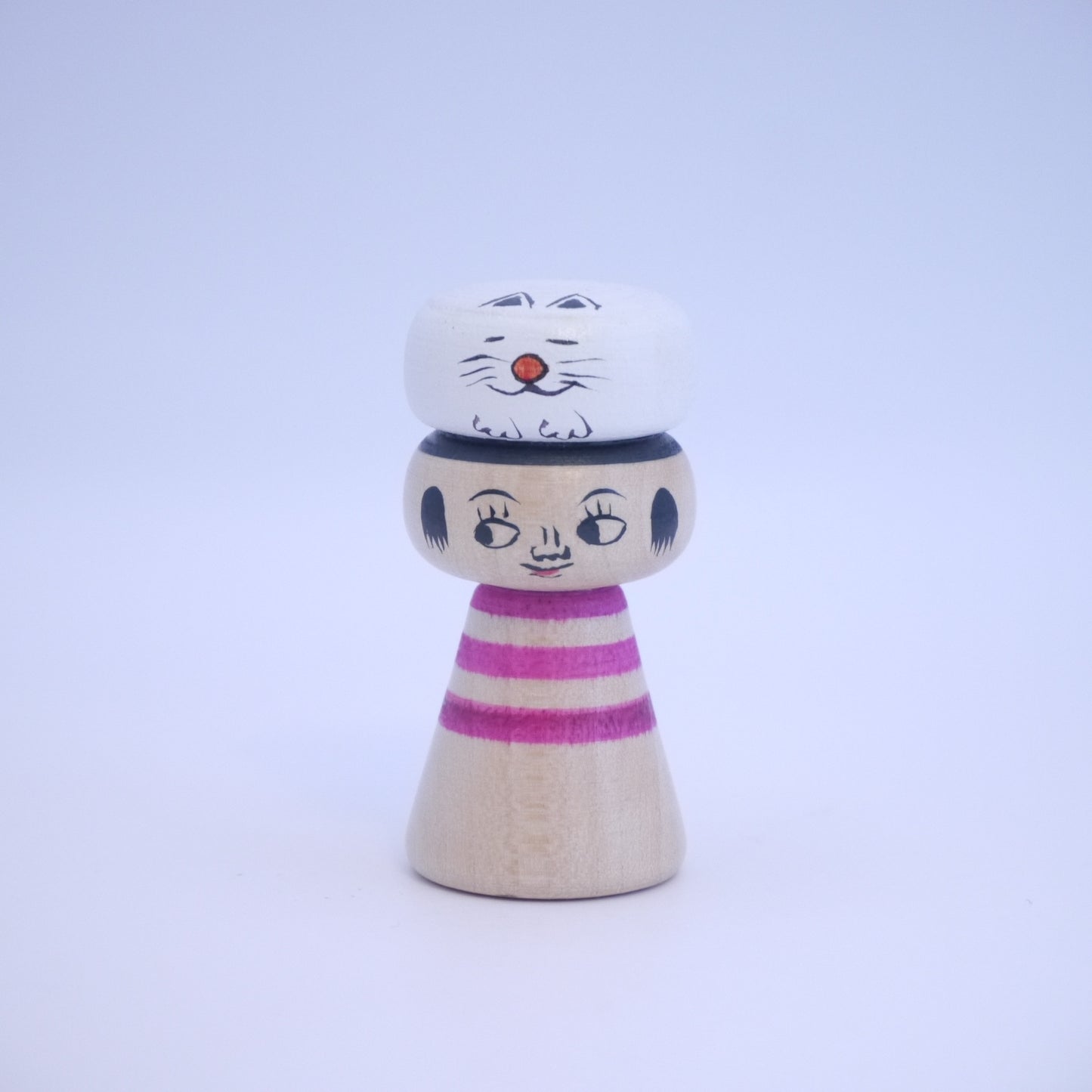 5cm Kokeshi doll by Mitsuharu Fujita Cookies Cat