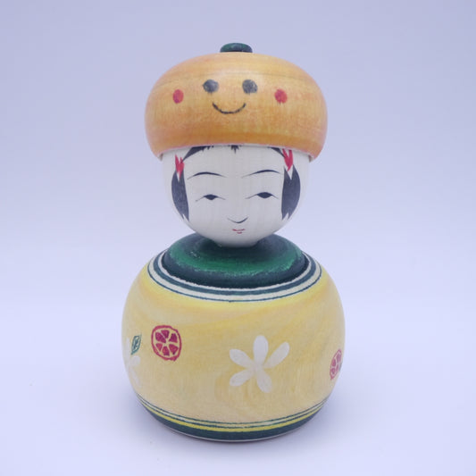 10cm Kokeshi doll by Hideaki Onuma Mikan-chan