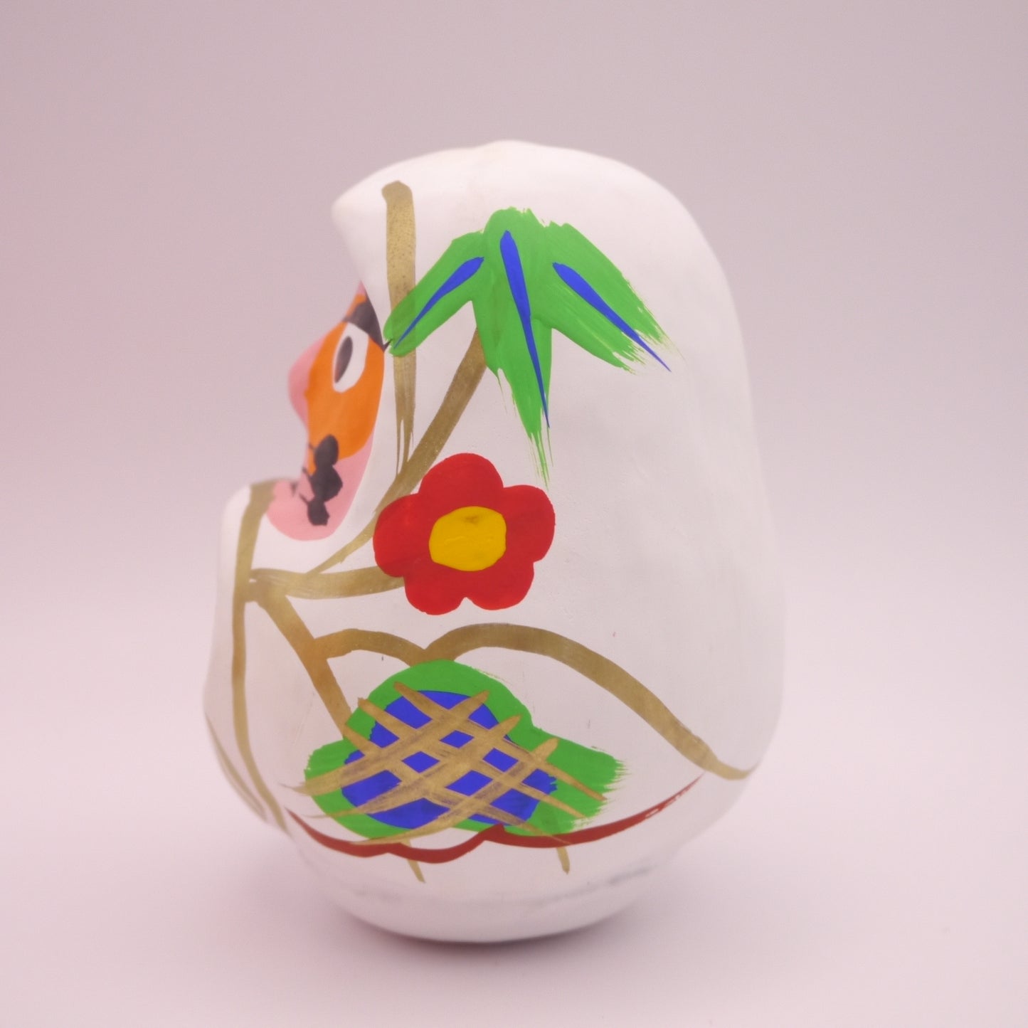 10cm Daruma doll Koushu-Oyako-Daruma Made in Koufu,Yamanashi White
