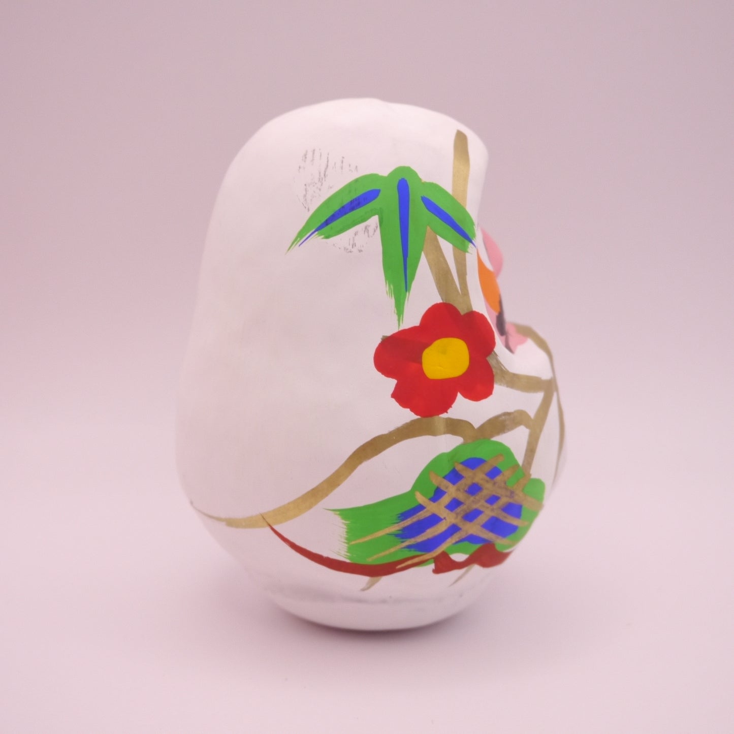 10cm Daruma doll Koushu-Oyako-Daruma Made in Koufu,Yamanashi White