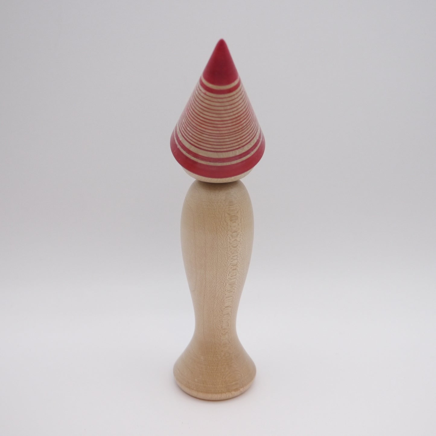16cm Kokeshi doll by Shinya Abe Red Hat