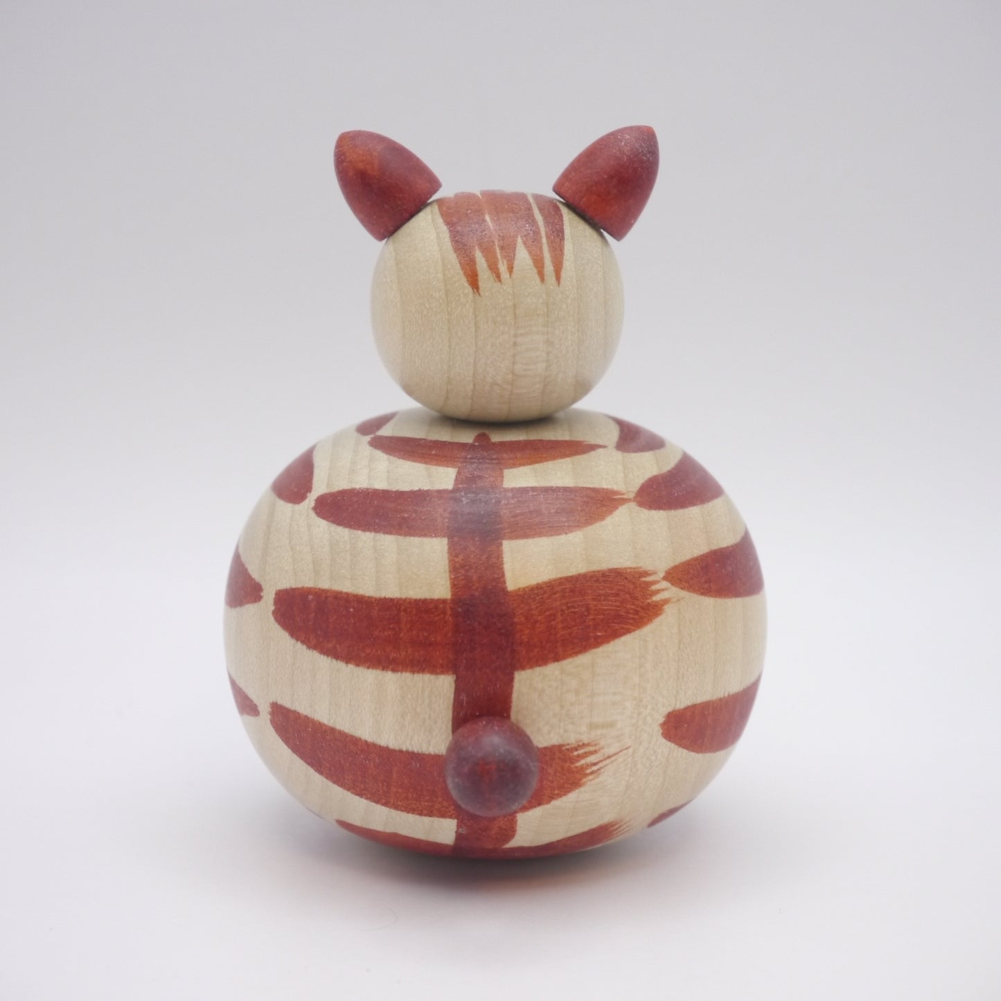 7.5cm Kokeshi doll by Yoshimi Koyama Brown Cat Ejiko