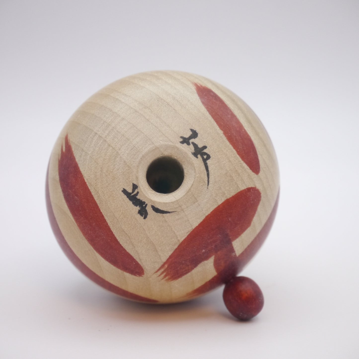7.5cm Kokeshi doll by Yoshimi Koyama Brown Cat Ejiko
