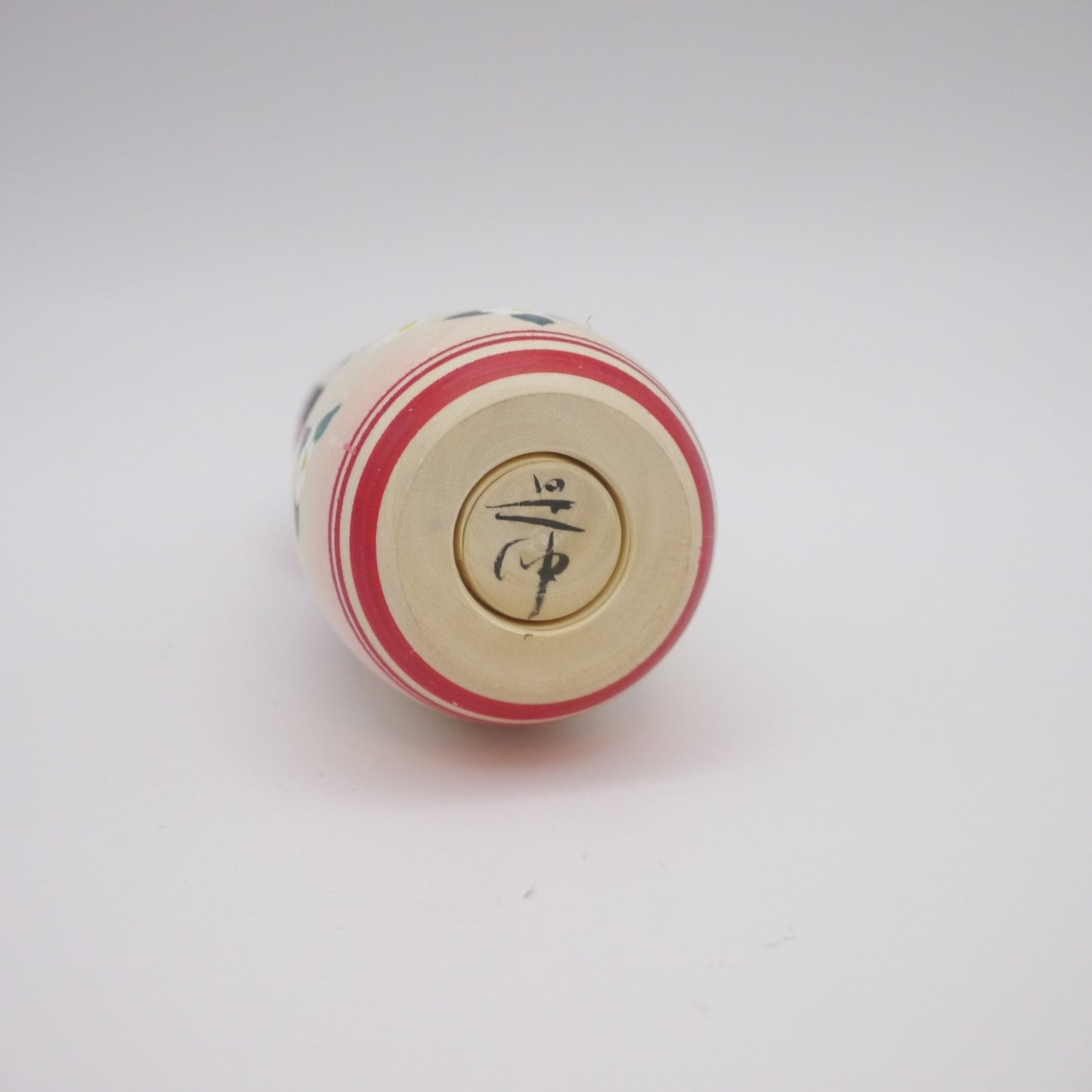 9cm Kokeshi doll by Yoshinobu Kakizawa Strawberry Flowers