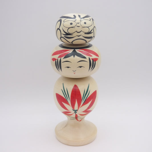 15cm Kokeshi doll by Toshinari Hayasaka Daruma