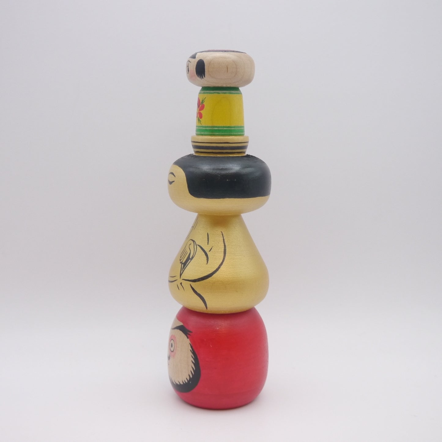 17cm Kokeshi doll by Mitsuharu Fujita Daruma Daibutsu COOKIES
