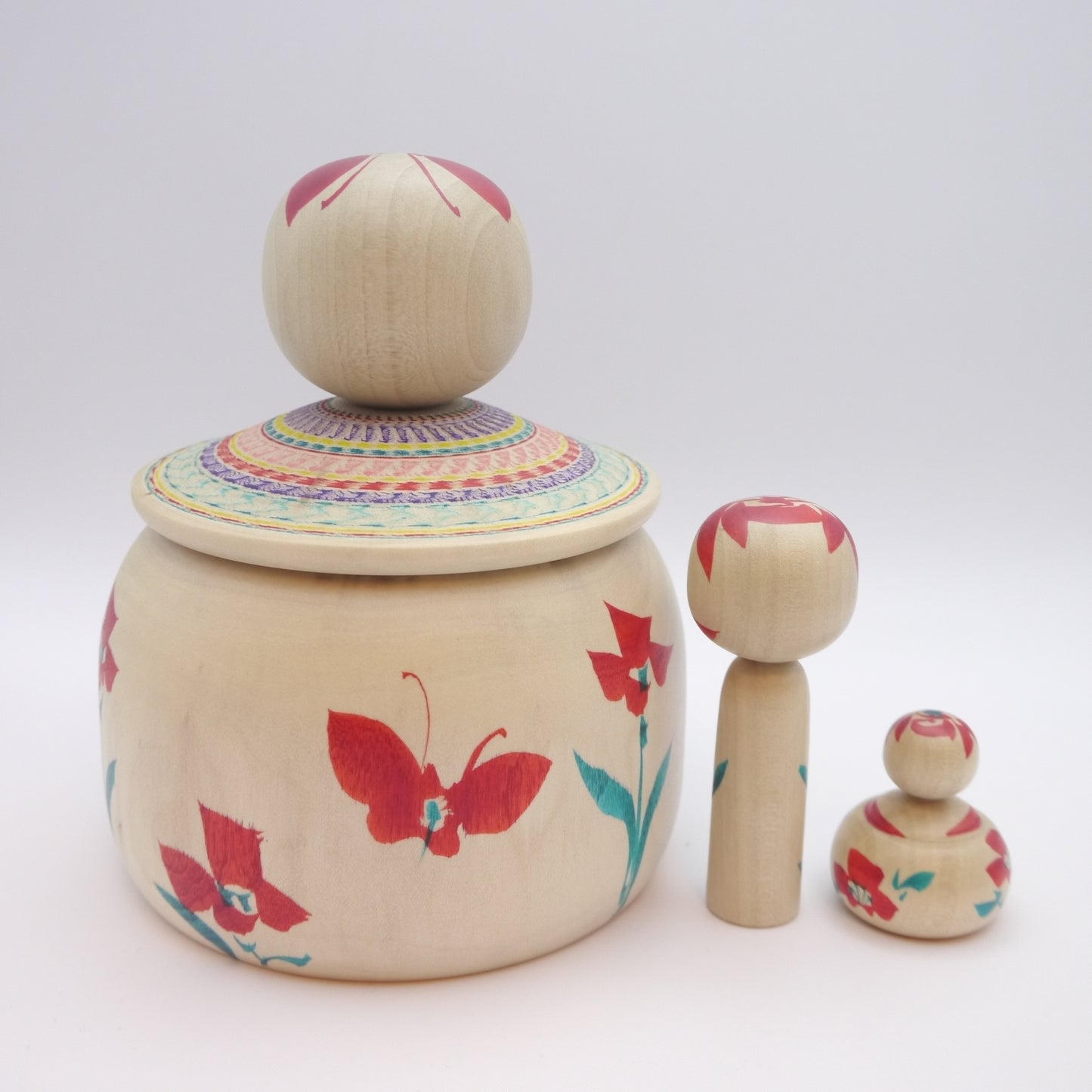 Kokeshi doll by Yasuhiro Sato Ejiko Set