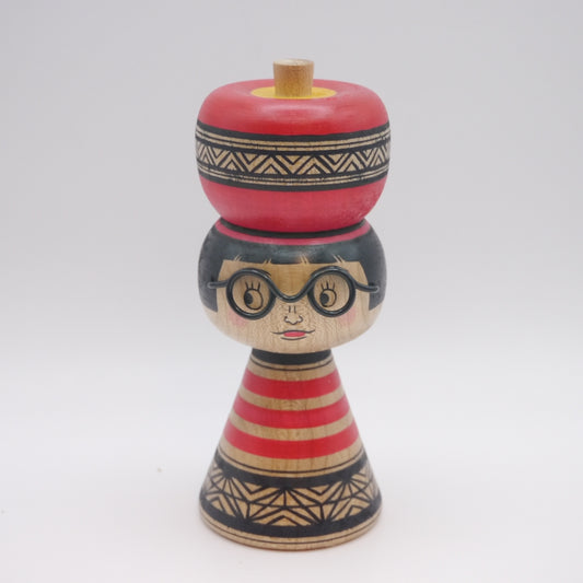 Kokeshi dolls by Mitsuharu Fujita COOKIES Apple Glasses