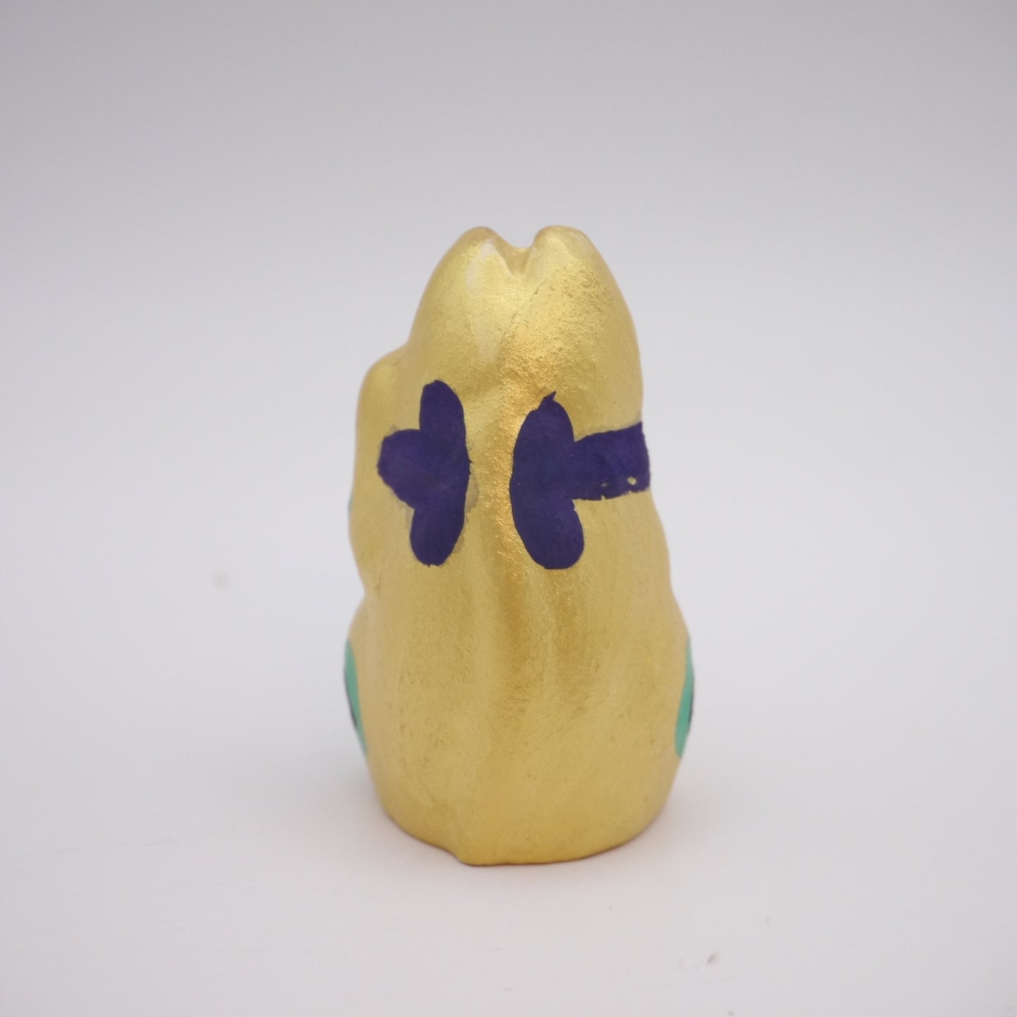 Japanese Folk Toy Clay Doll Tiny Maneki-Neko Lucky Cat