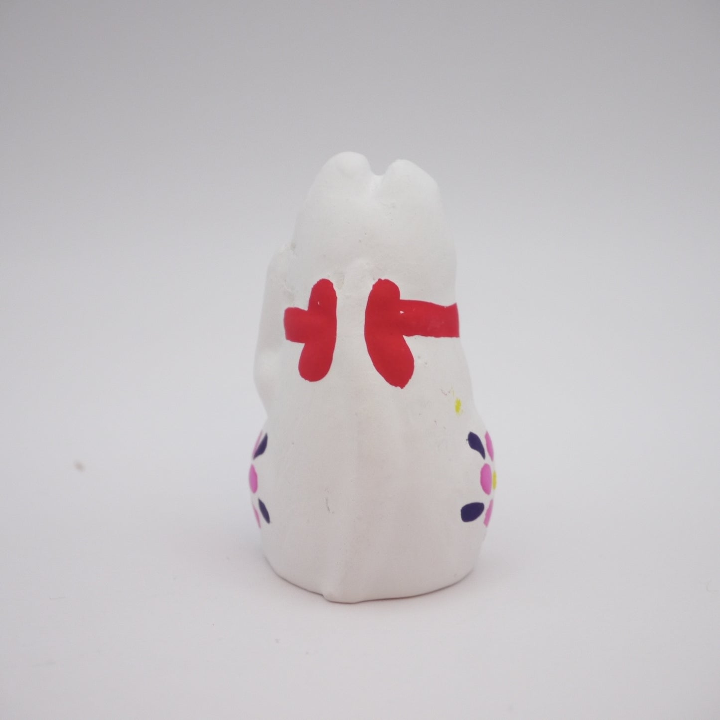 Japanese Folk Toy Clay Doll Tiny Maneki-Neko Lucky Cat
