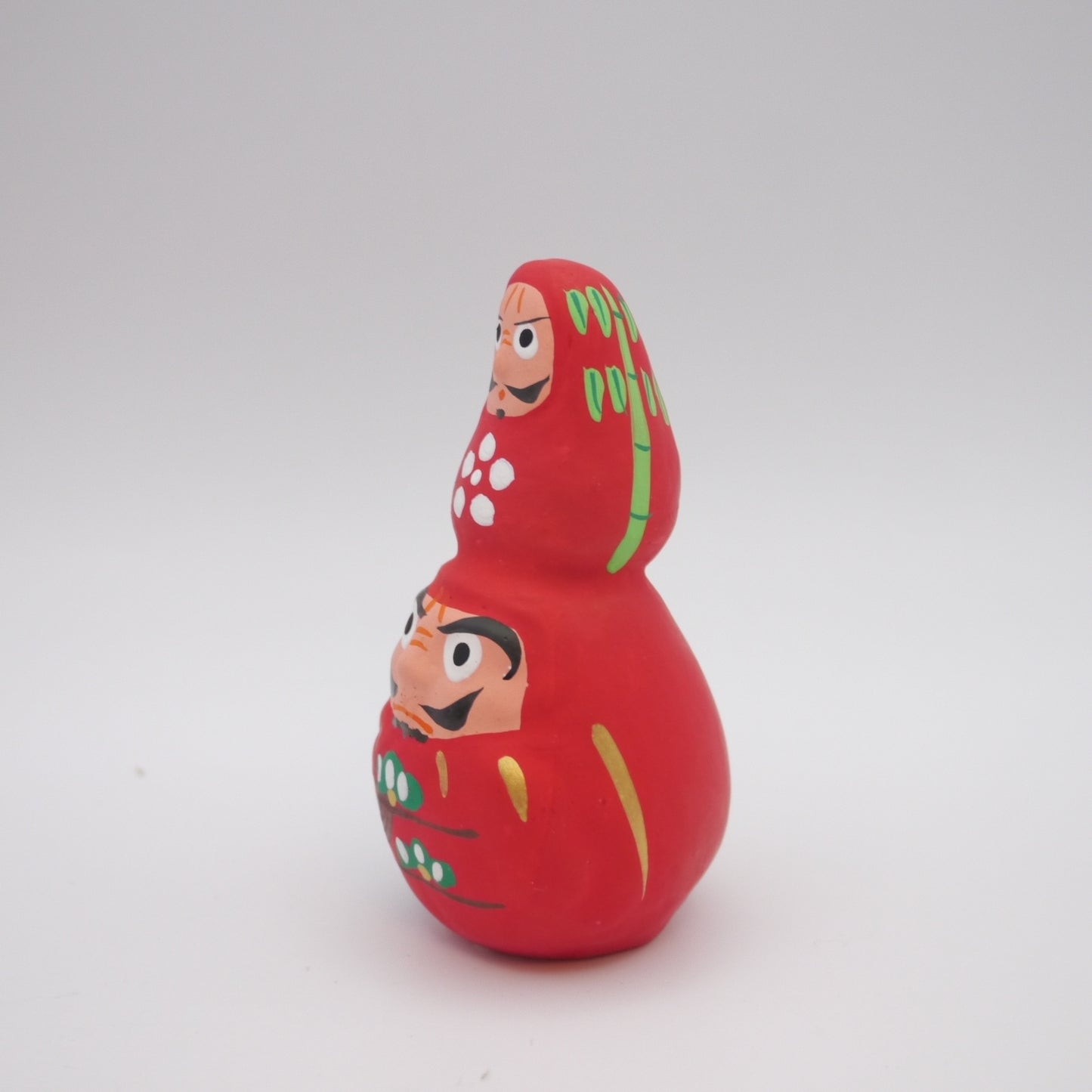 Japanese Folk Toy Clay Doll Tiny Daruma