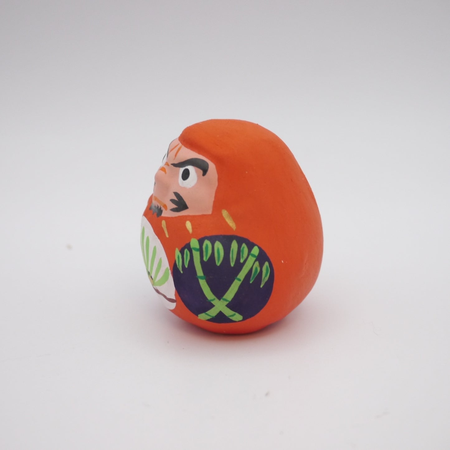 Japanese Folk Toy Clay Doll Tiny Daruma