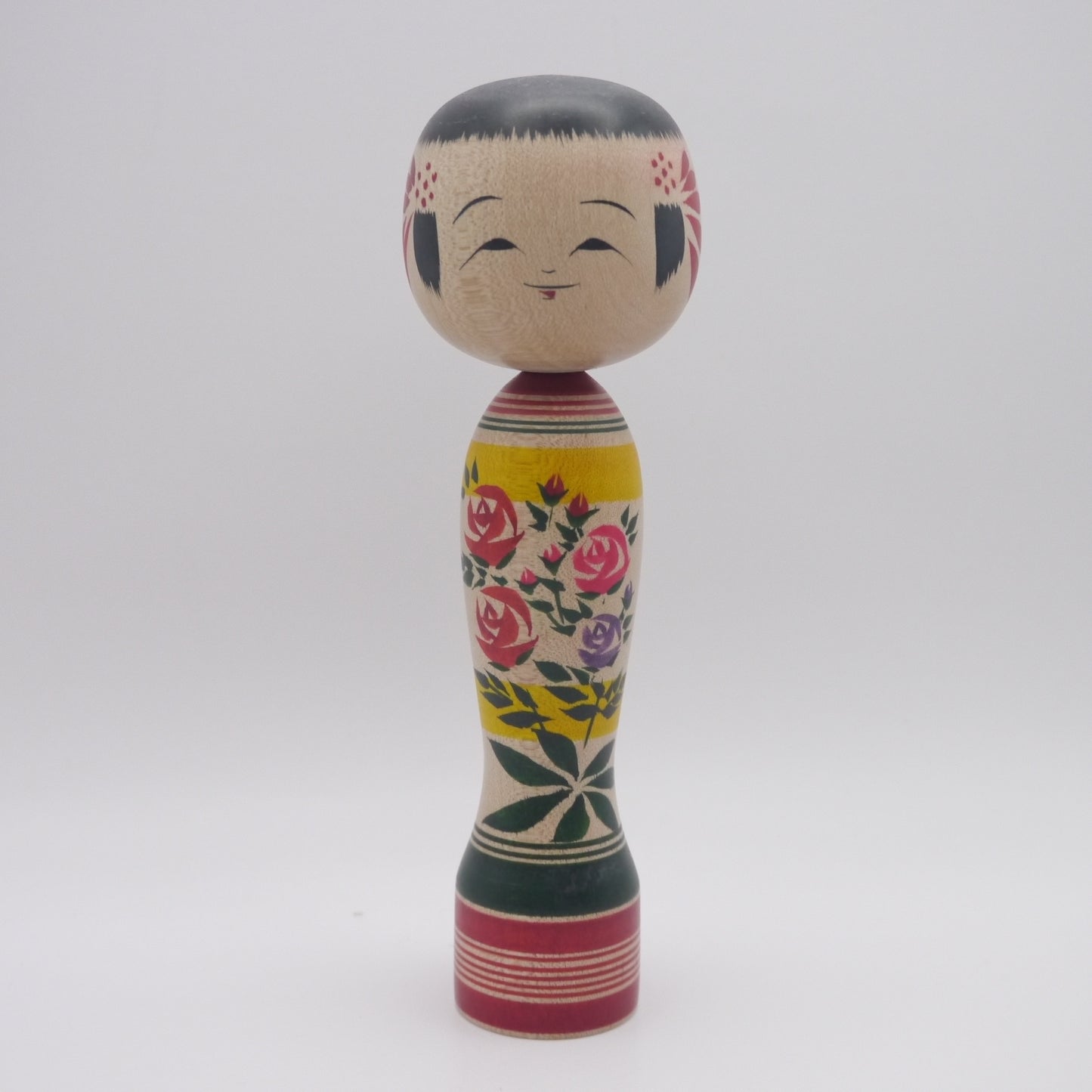 Kokeshi doll by Yasuko Shiratori Rose Flower