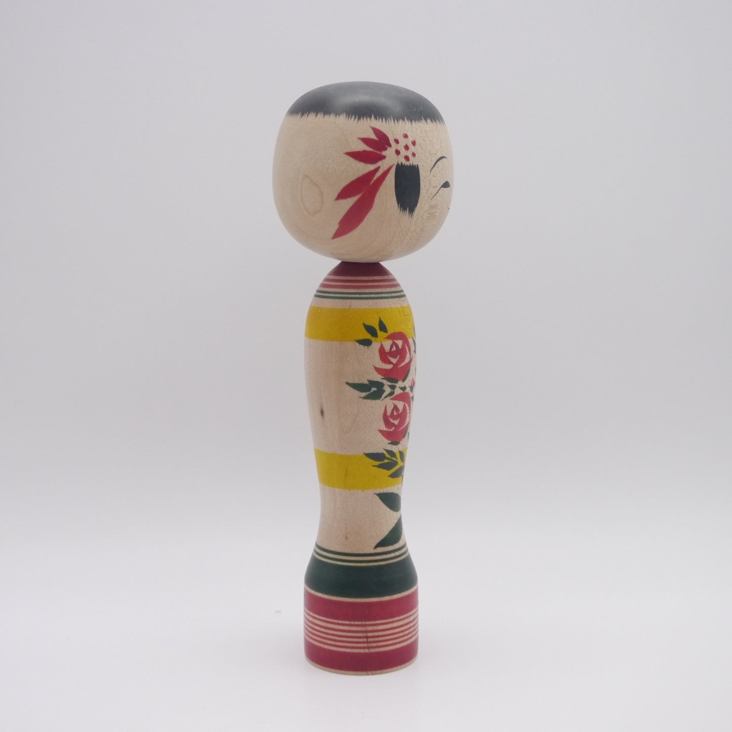 Kokeshi doll by Yasuko Shiratori Rose Flower