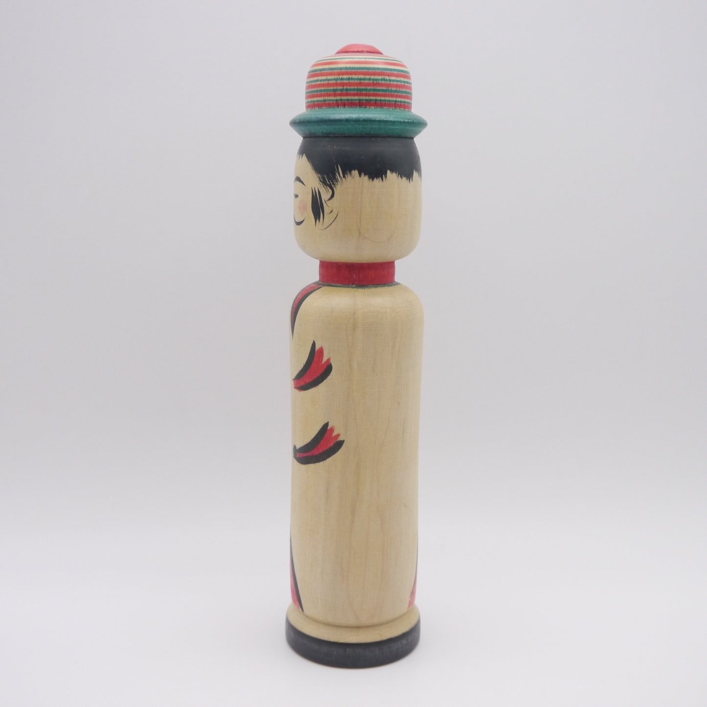Kokeshi doll by Eihiro Sato Beard Hat Shirt