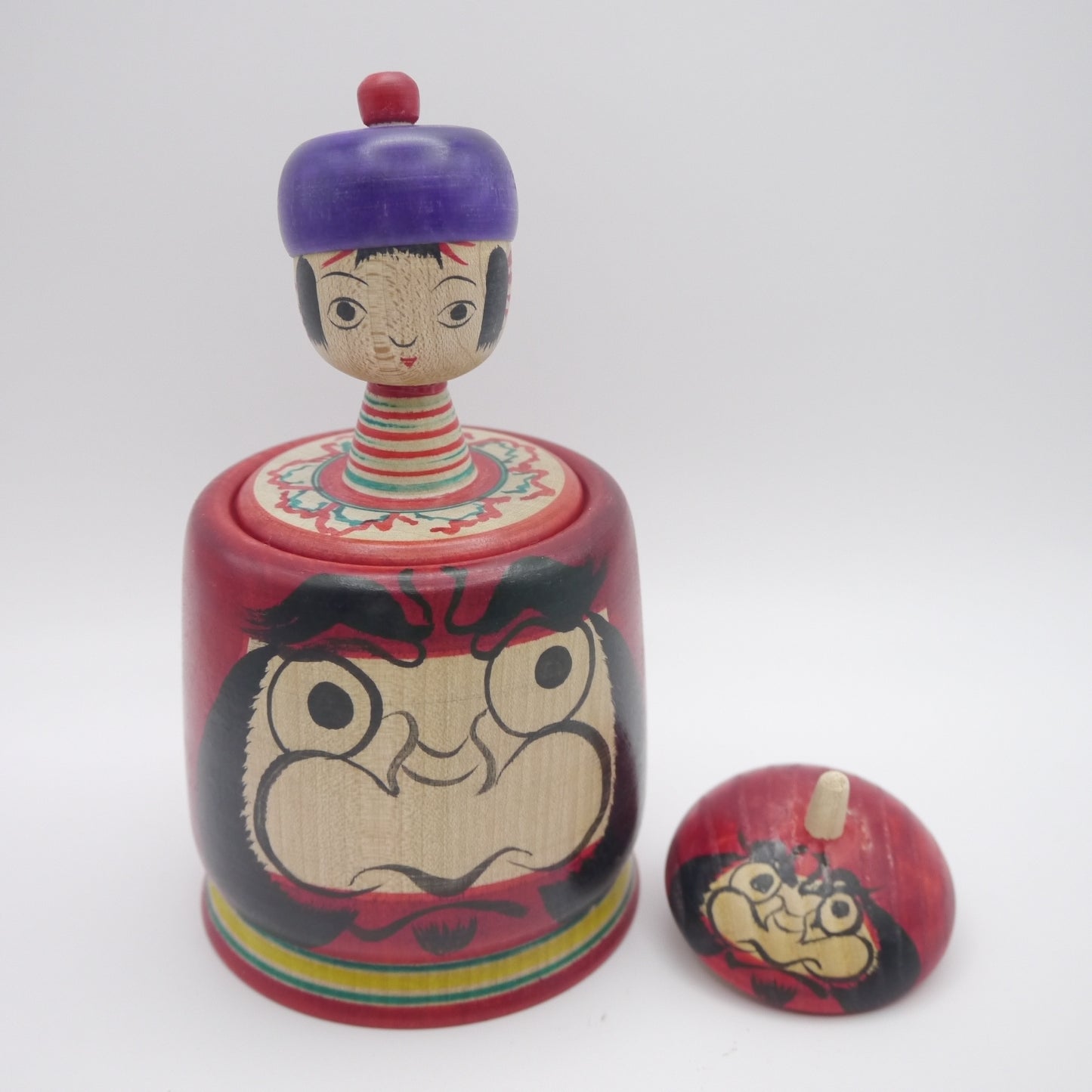 Kokeshi doll by Shinya Abe Daruma Ejiko in Spinning Top