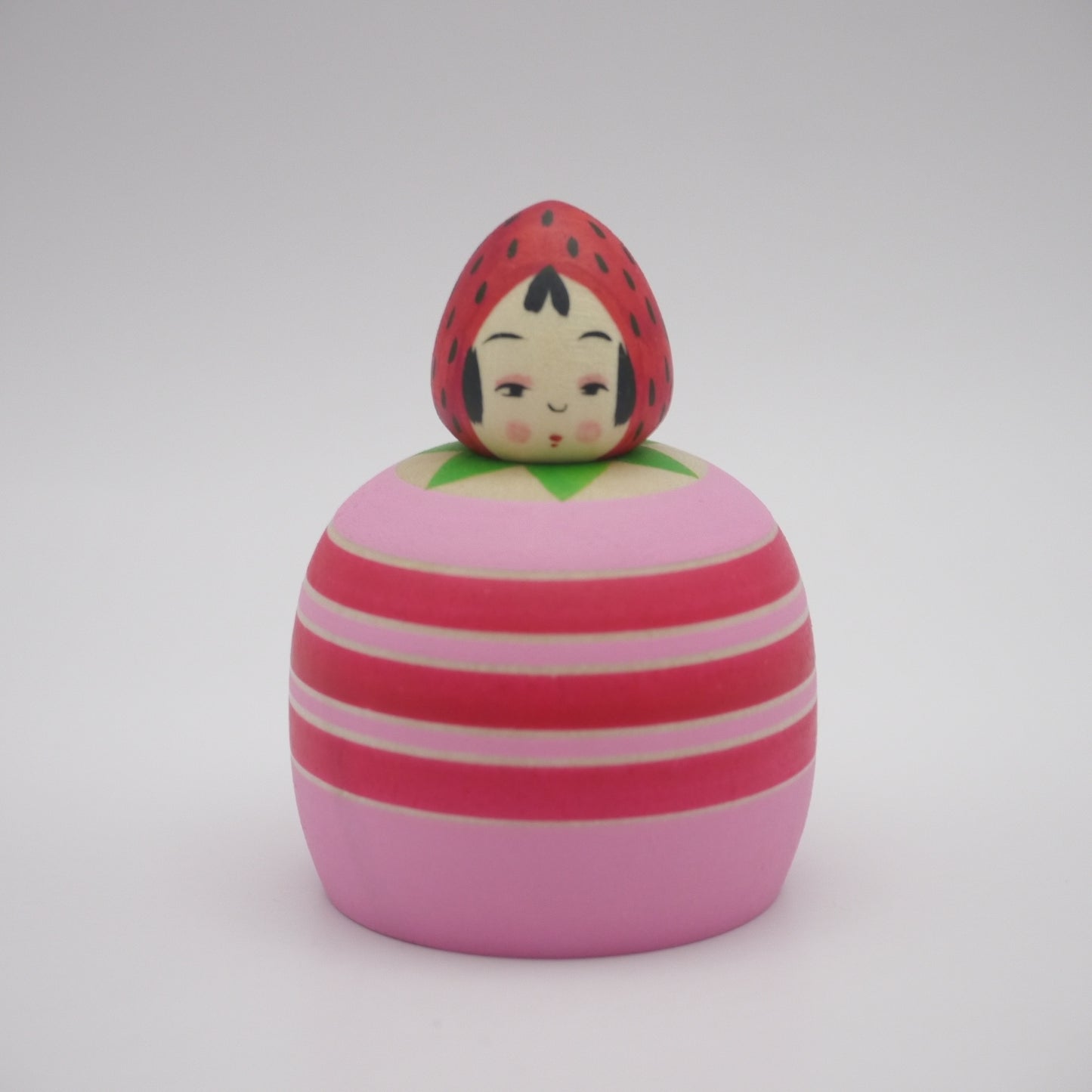 Kawaii Kokeshi doll by Akira Suzuki Strawberry Cake