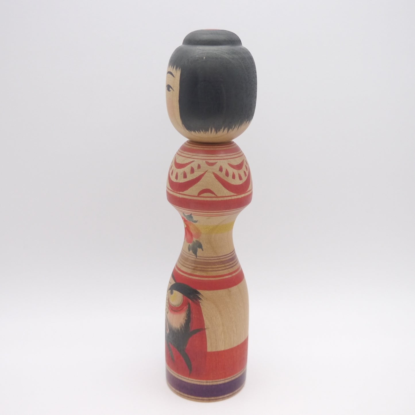 Traditional Kokeshi doll by Naoko Honma Daruma Face