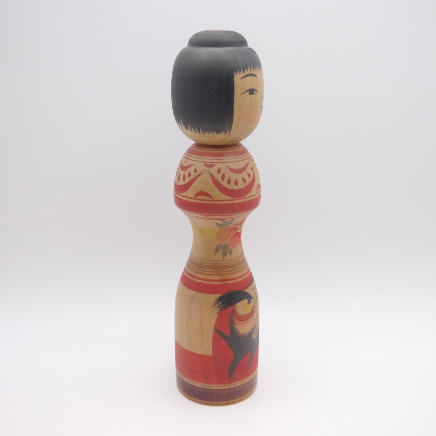 Traditional Kokeshi doll by Naoko Honma Daruma Face