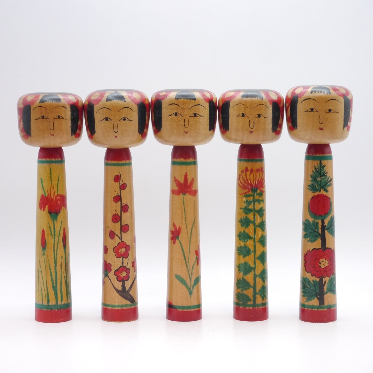 Vintage Kokeshi dolls by Chuzo Watanabe Set of 10