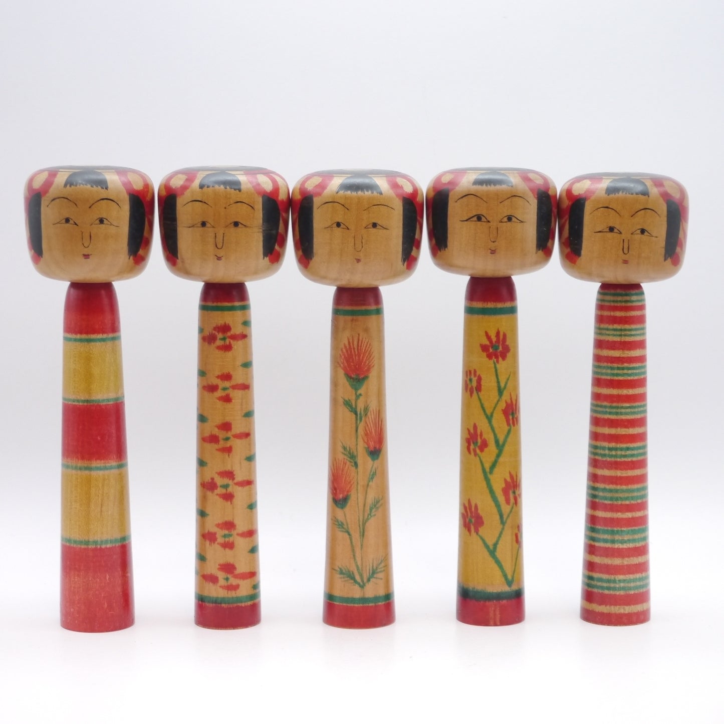 Vintage Kokeshi dolls by Chuzo Watanabe Set of 10