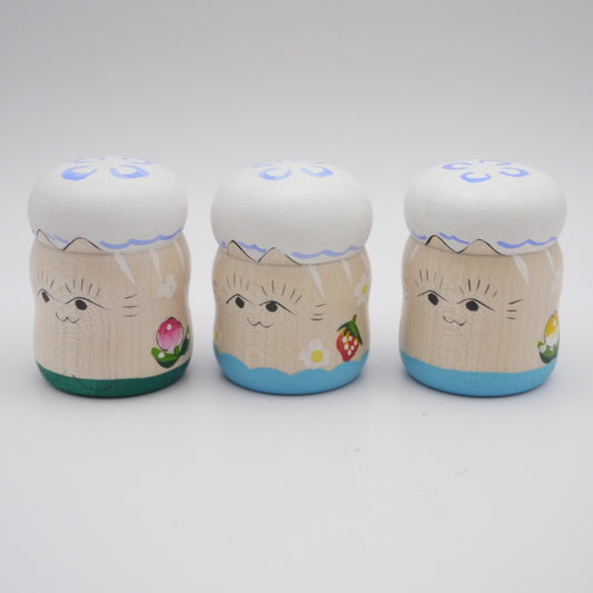 Kokeshi doll by Kaede Shida Jellyfish Cat