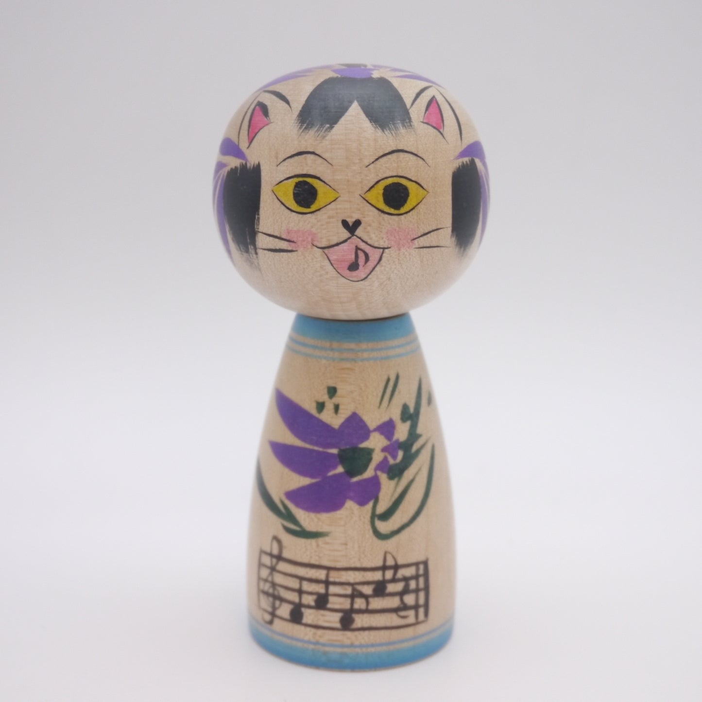 10cm Kokeshi doll by Naomi Umeki Cat
