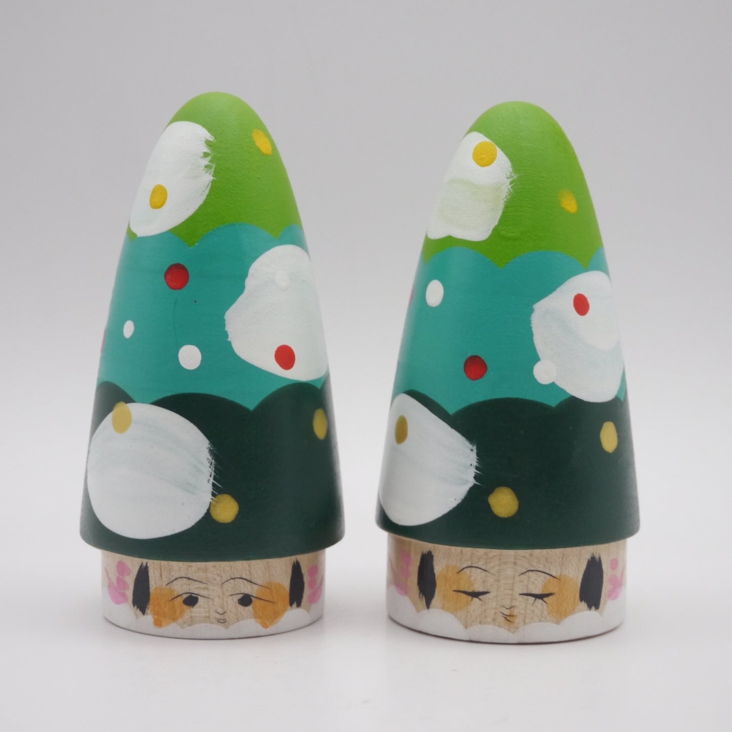 Kokeshi doll by Kaede Shida Santa Xmas