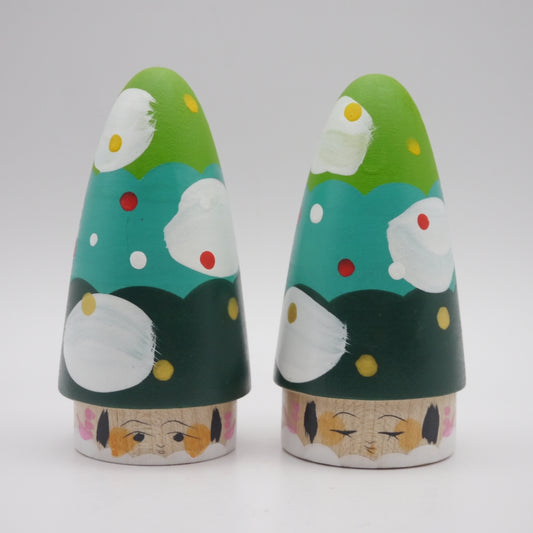 Kokeshi doll by Kaede Shida Santa Xmas