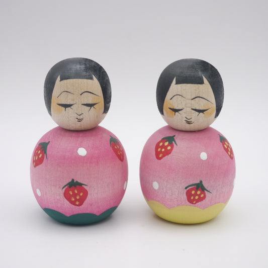 Kokeshi doll by Kaede Shida Strawberry
