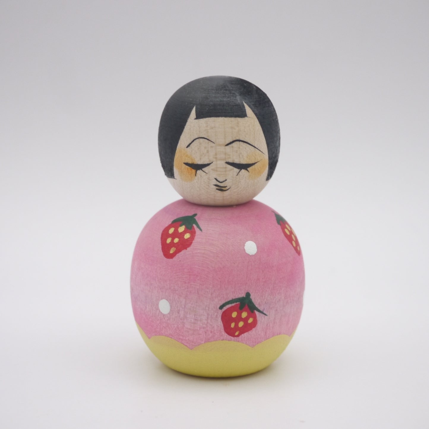 Kokeshi doll by Kaede Shida Strawberry