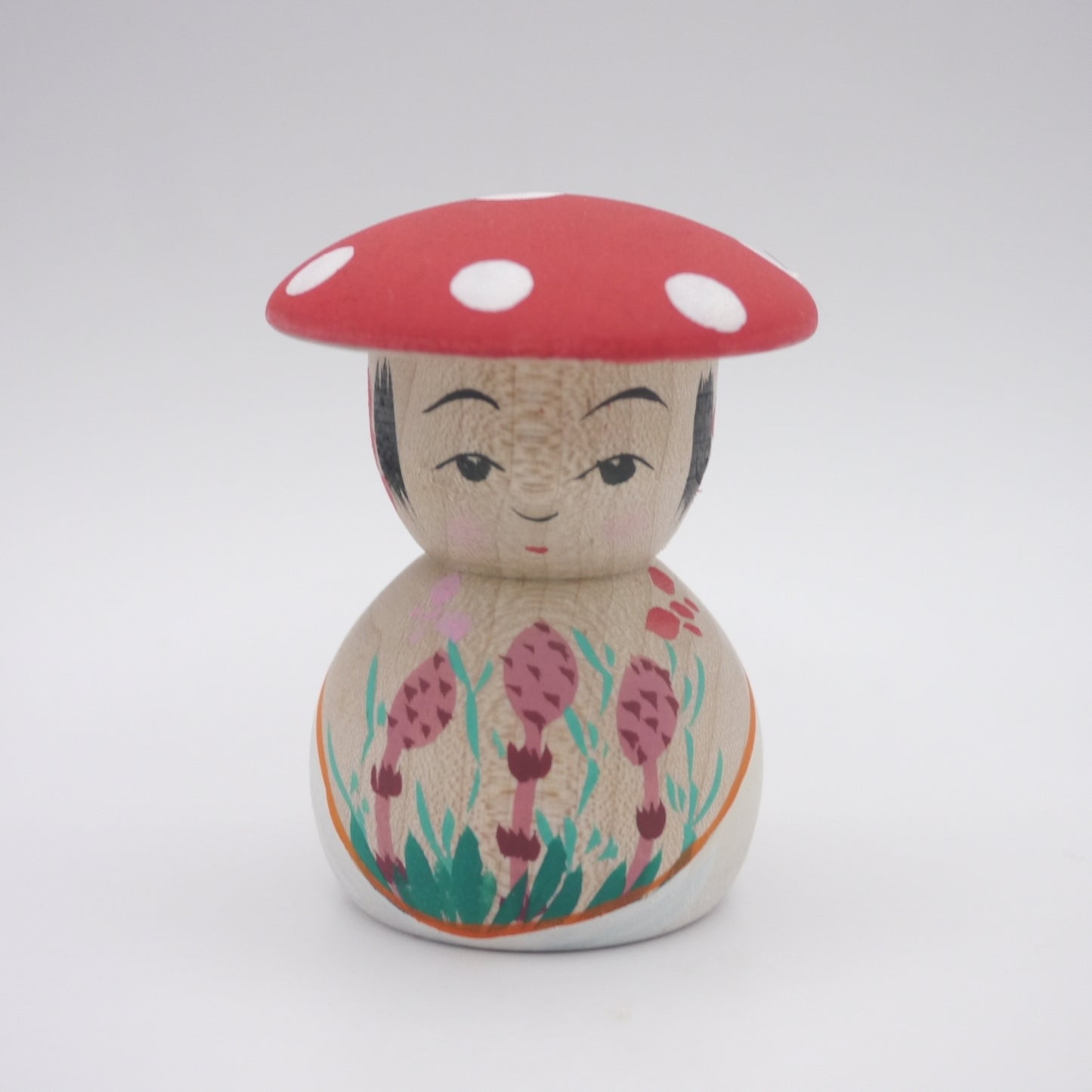 Kokeshi doll by Kikuhiro Shida Mushroom