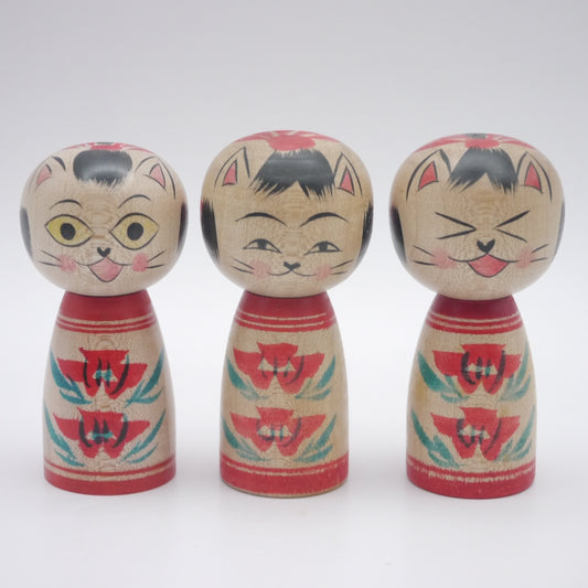 Kokeshi doll by Naomi Umeki Cat