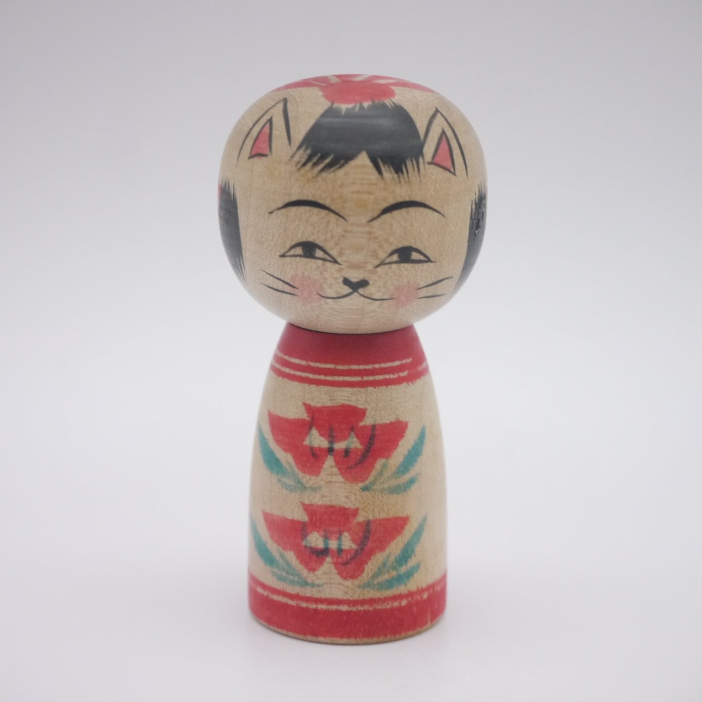 Kokeshi doll by Naomi Umeki Cat