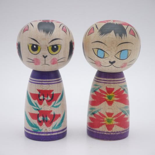 Kokeshi doll by Naomi Umeki Cat