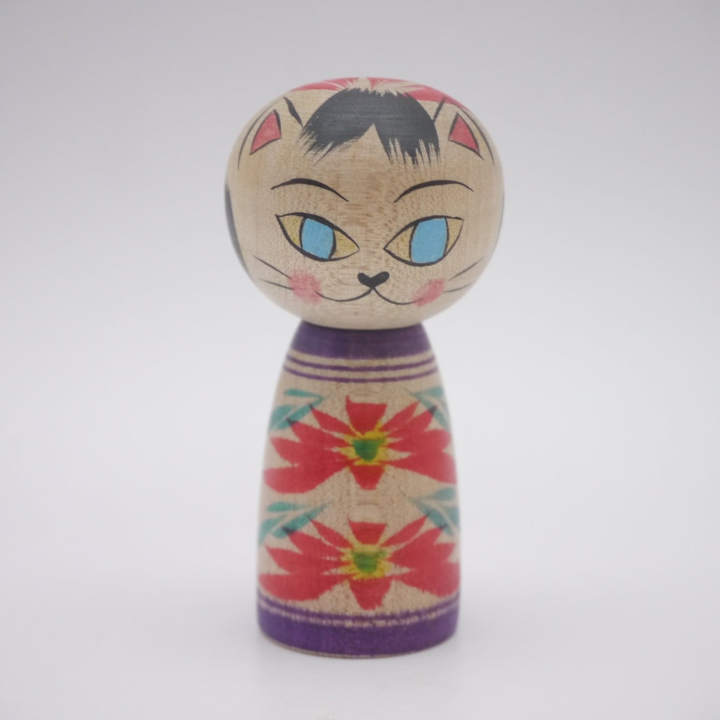 Kokeshi doll by Naomi Umeki Cat
