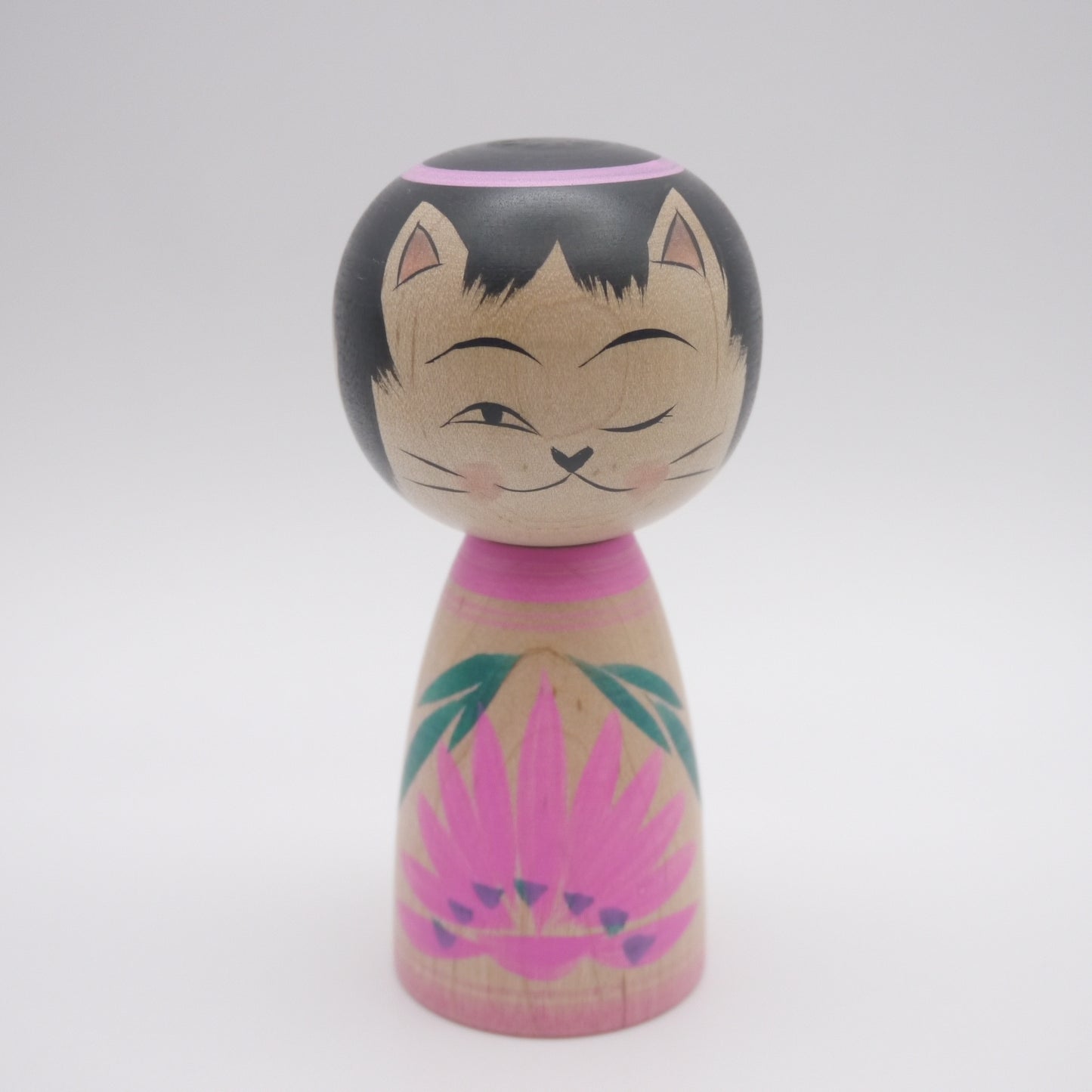 Kokeshi doll by Naomi Umeki Cat