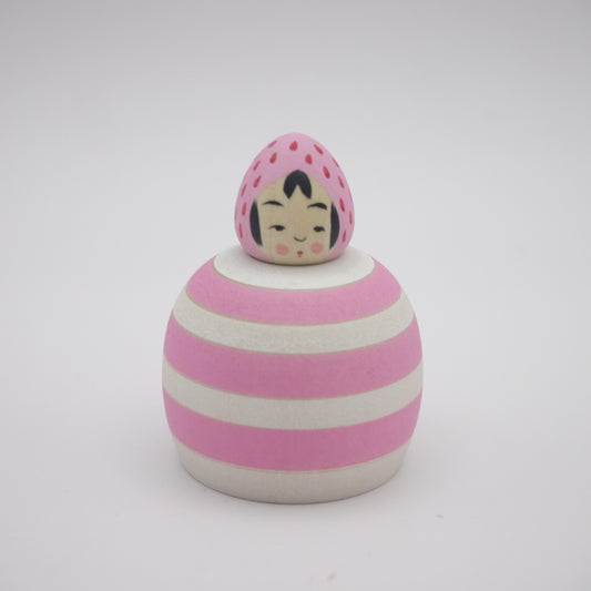 Kokeshi doll by Akira Suzuki Strawberry Cake