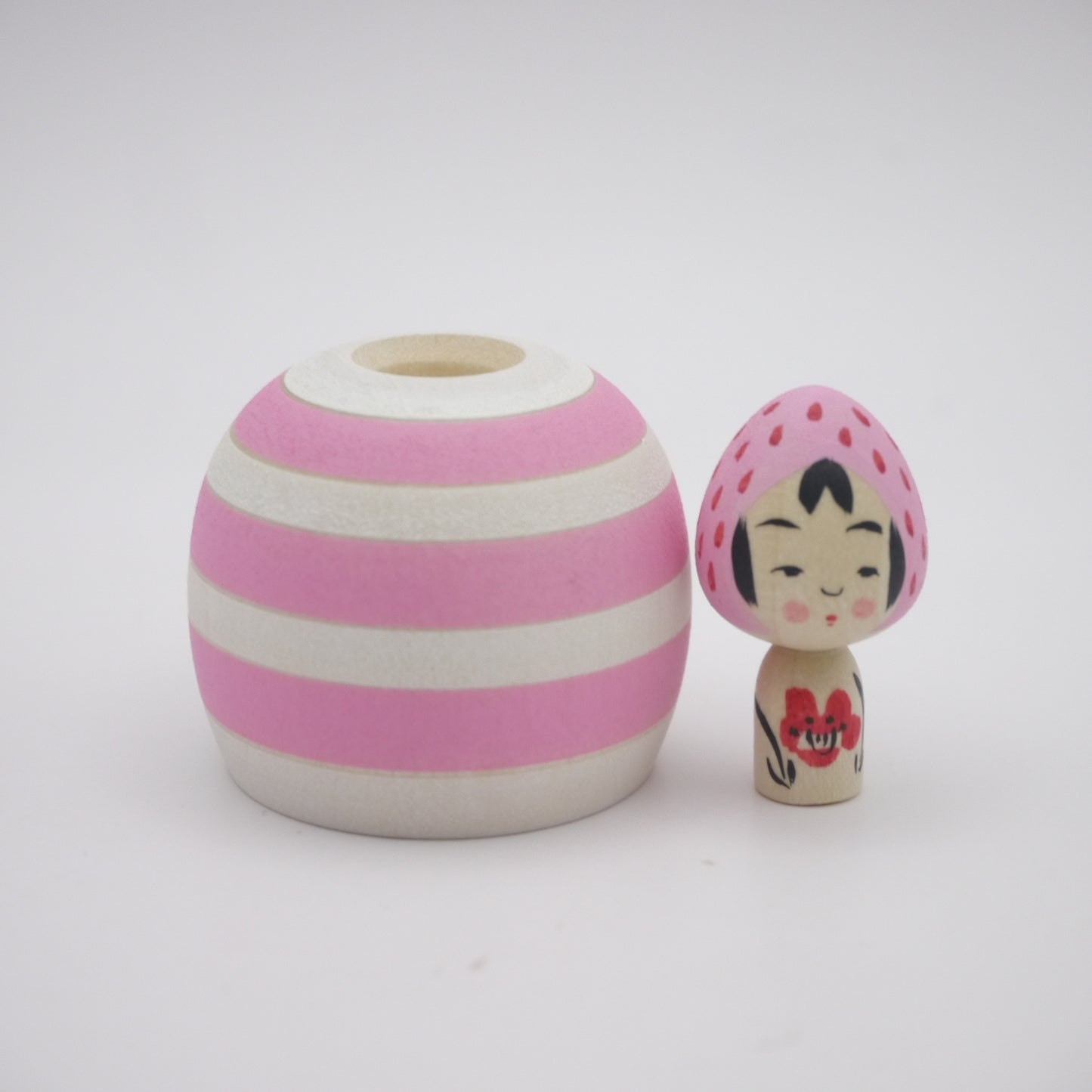 Kokeshi doll by Akira Suzuki Strawberry Cake
