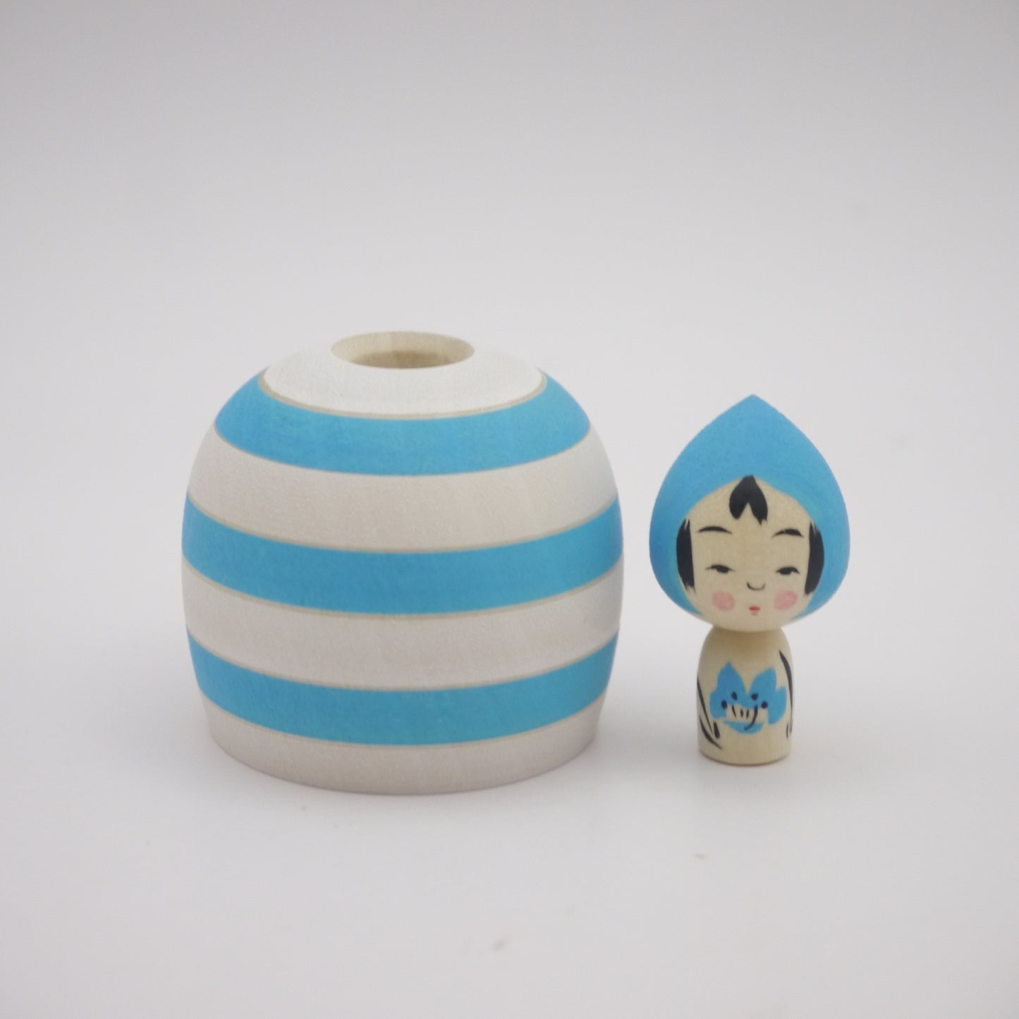 Kokeshi doll by Akira Suzuki Blue Cake