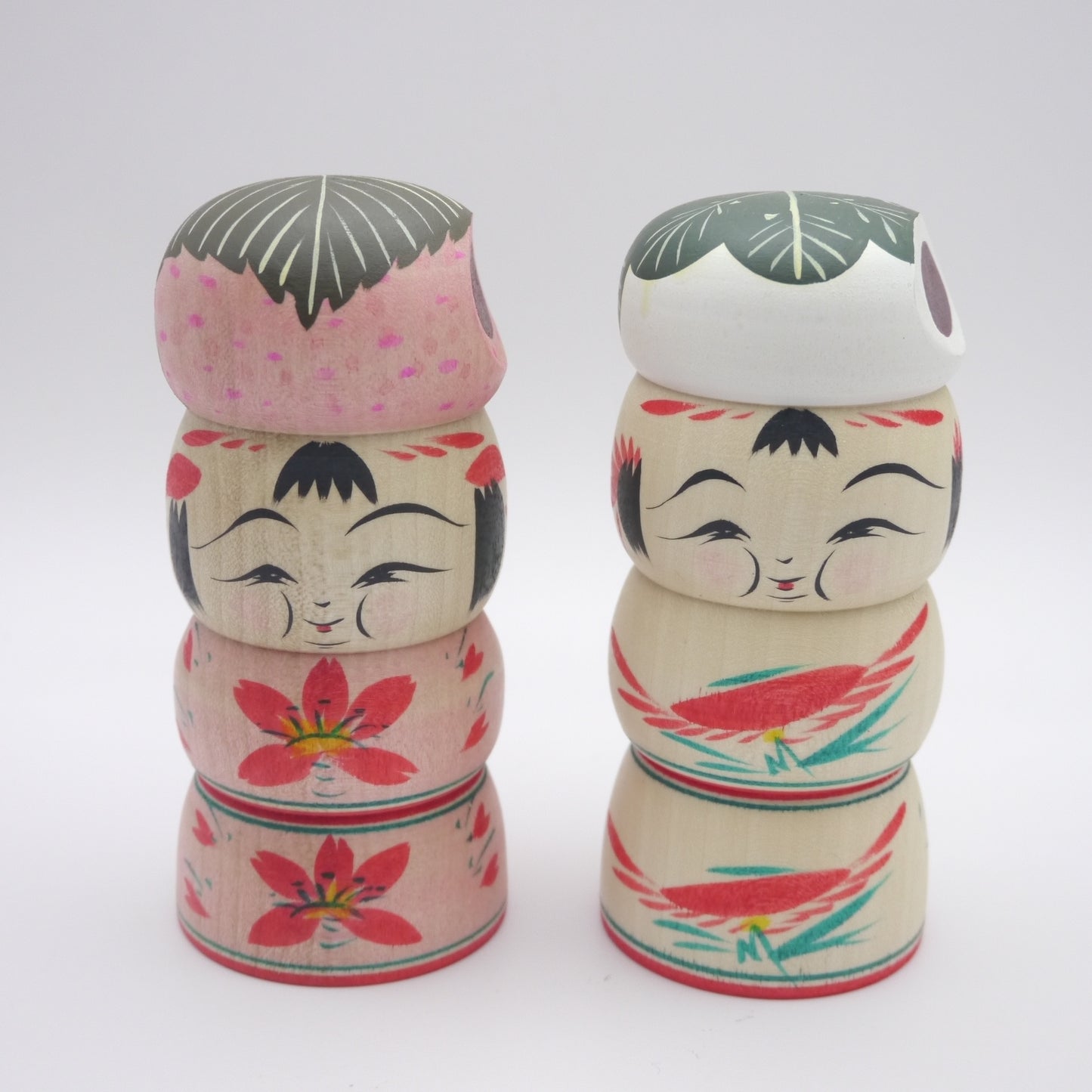 Kokeshi doll by Teruyuki Hiraga Sakura-mochi Kashiwa-mochi
