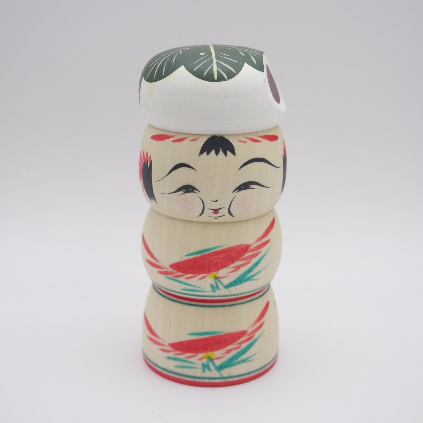 Kokeshi doll by Teruyuki Hiraga Sakura-mochi Kashiwa-mochi