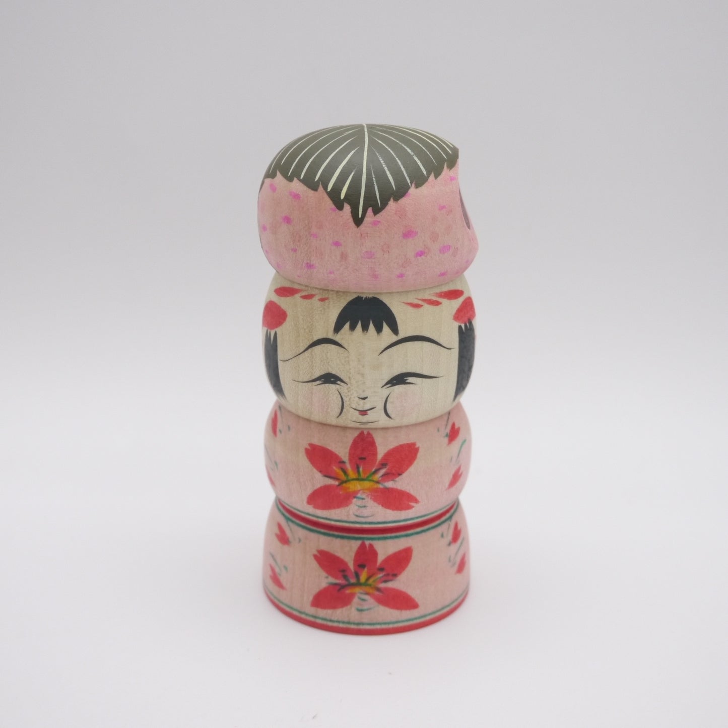 Kokeshi doll by Teruyuki Hiraga Sakura-mochi Kashiwa-mochi
