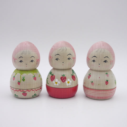 Kokeshi doll by Izumi Tayama Strawberry