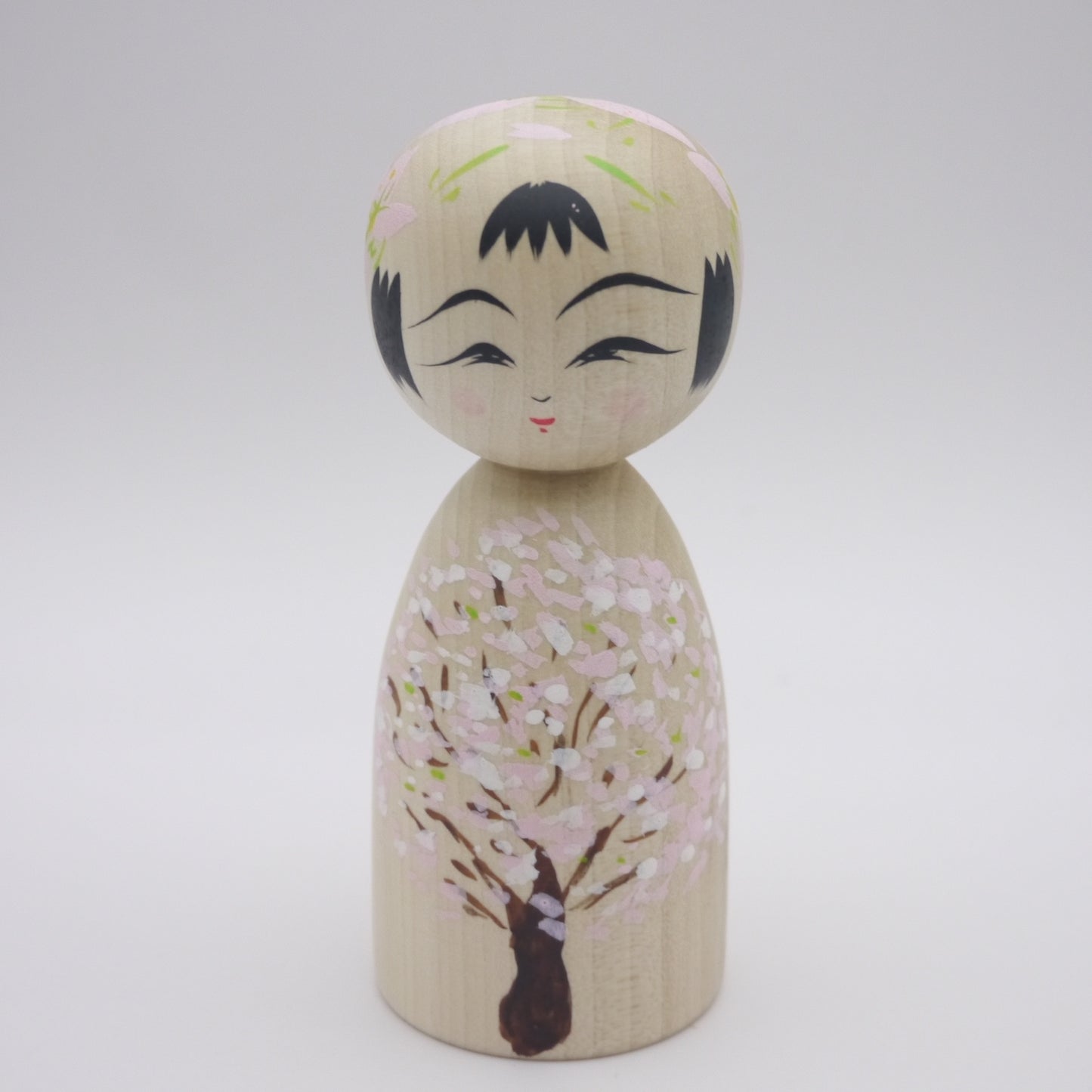 Kokeshi doll by Teruyuki Hiraga Sakura Tree