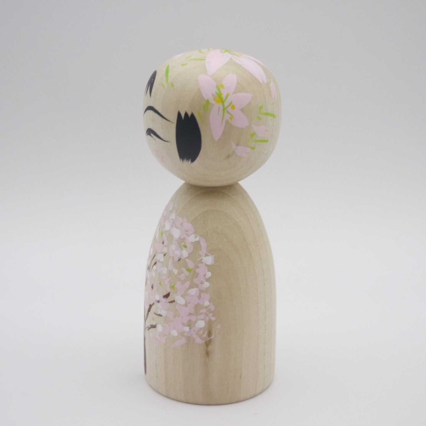 Kokeshi doll by Teruyuki Hiraga Sakura Tree