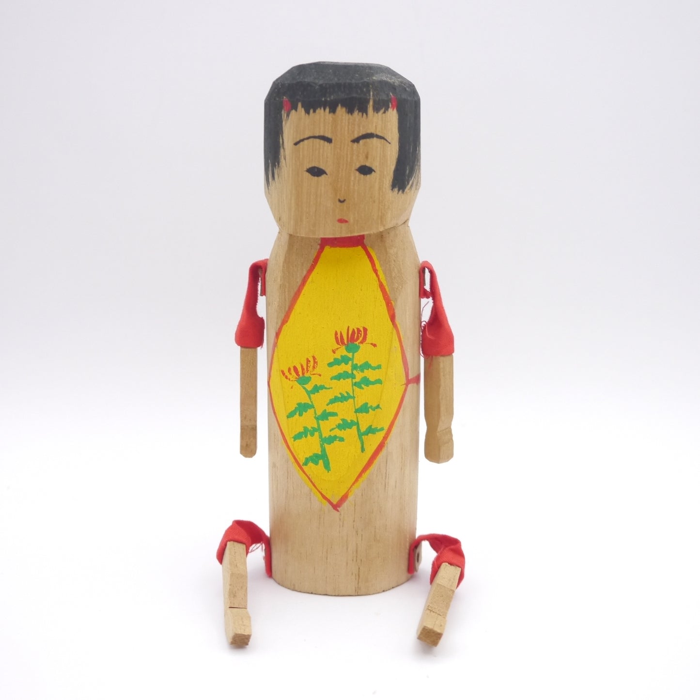 Vintage Wooden Doll Kokeshi Folk Craft Okinjo-Ningyo