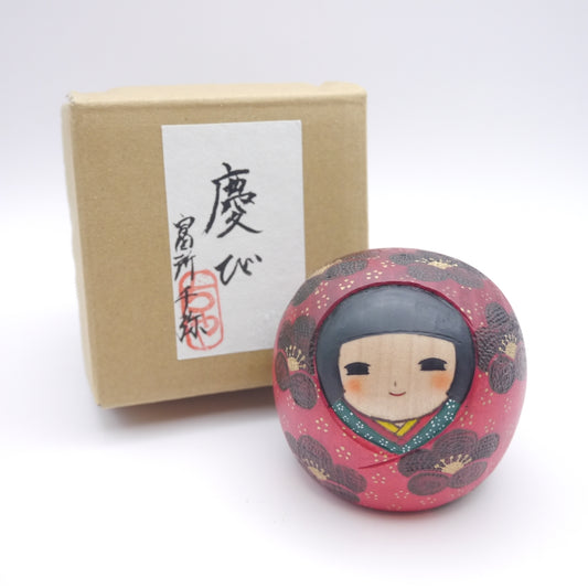 Kokeshi doll by Chiya Tomidokoro "慶び"