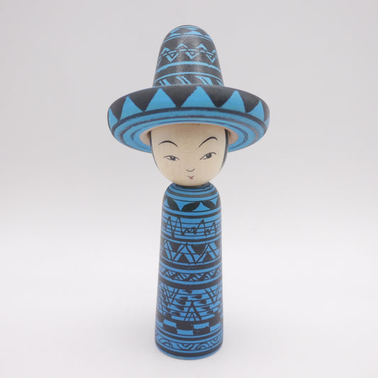 Kokeshi doll by Kikuhiro Shida Mexico style