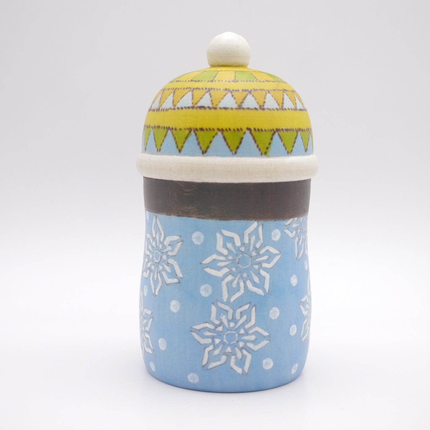 Kokeshi doll by Fumio Tomidokoro "雪の日"